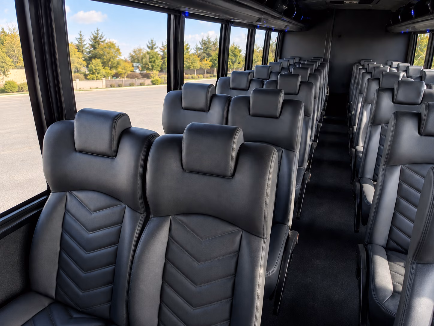 new bedford 18 passenger minibus inside