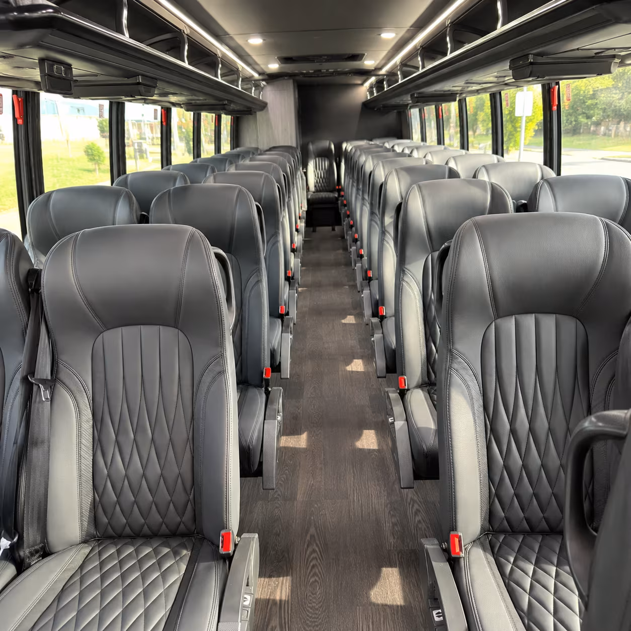 new bedford 25 passenger minibus inside