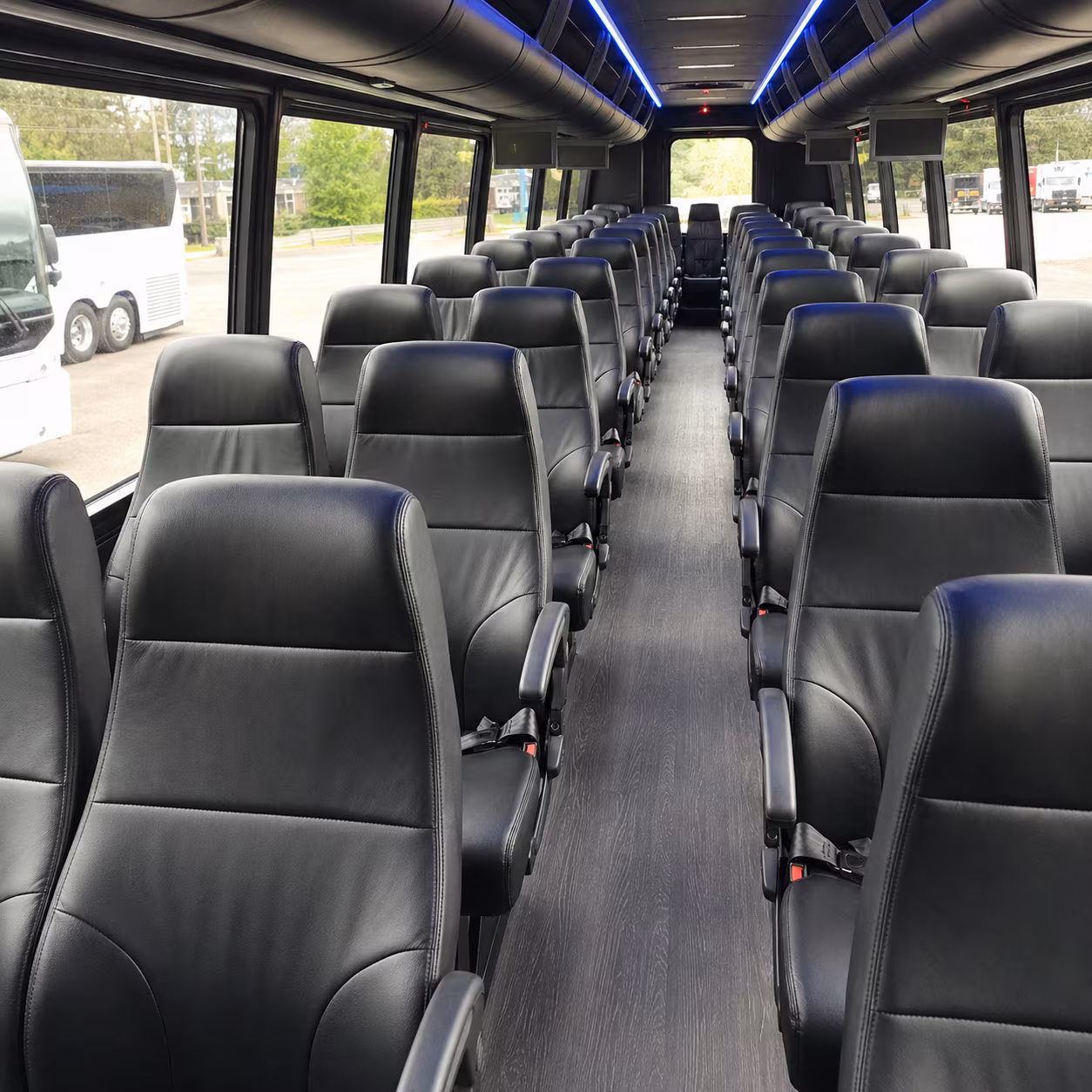 new bedford 28 passenger minibus inside