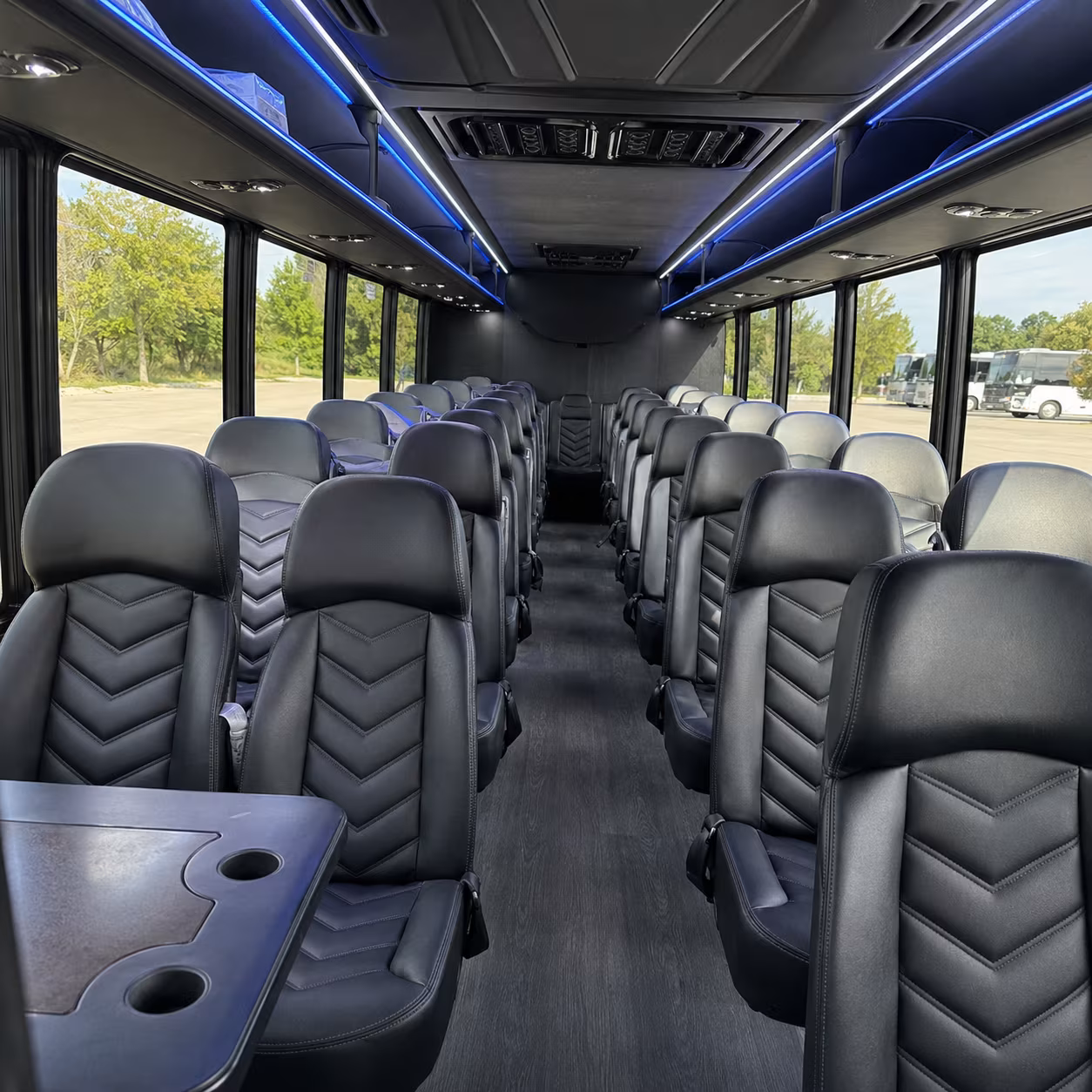 new bedford 28 passenger minibus interior