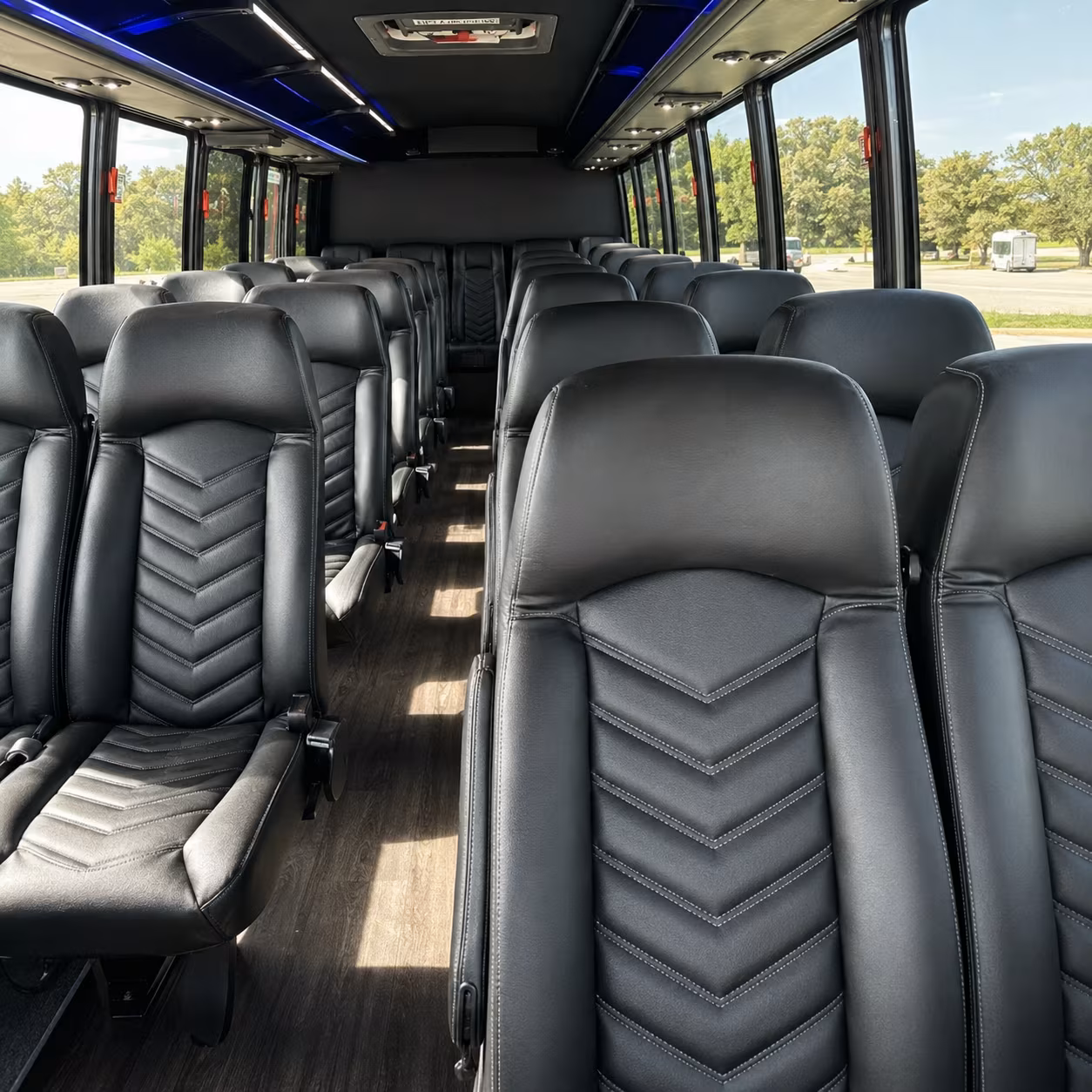 new bedford 30 passenger minibus inside