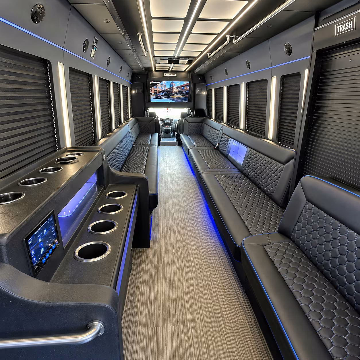 new bedford party bus inside