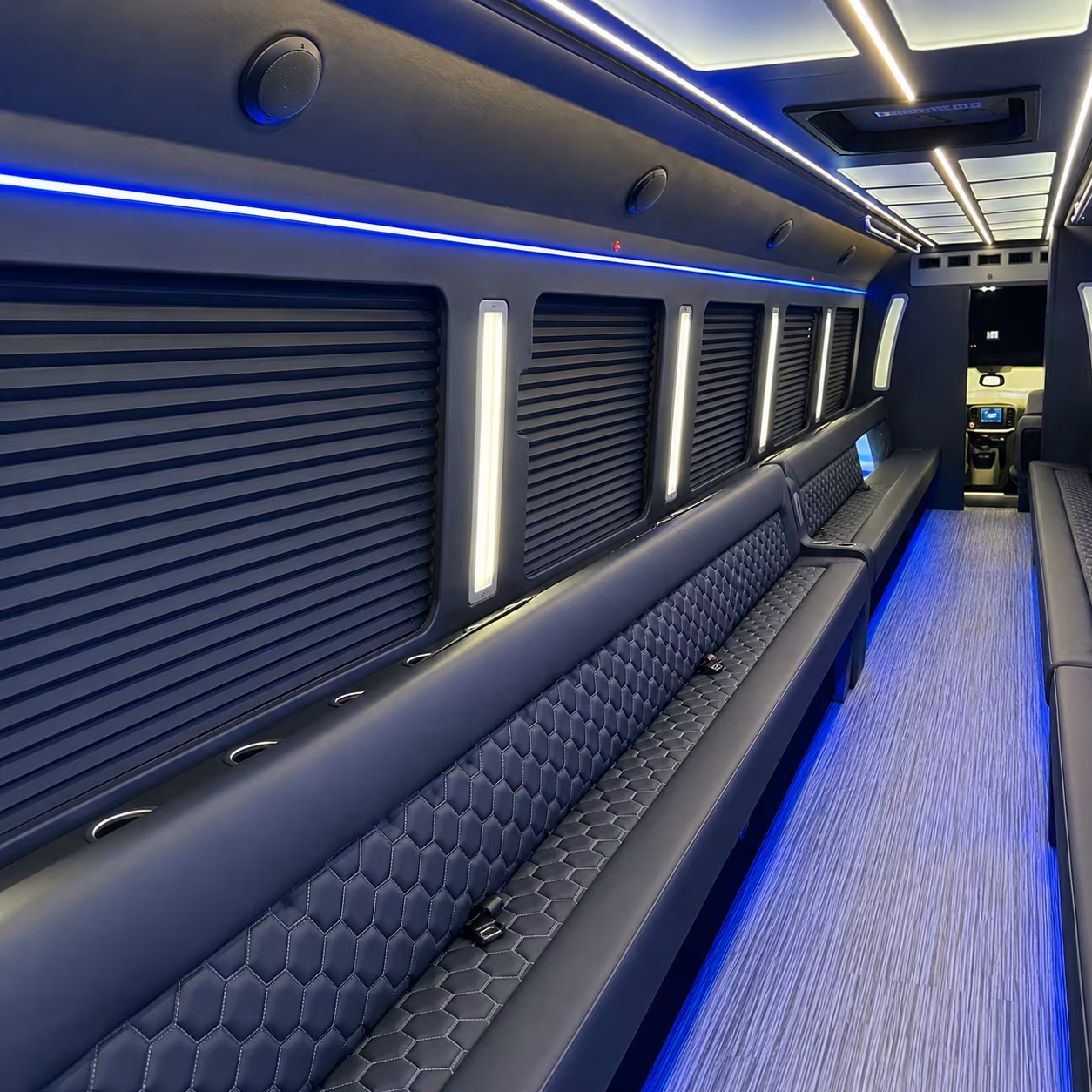 new bedford party bus interior